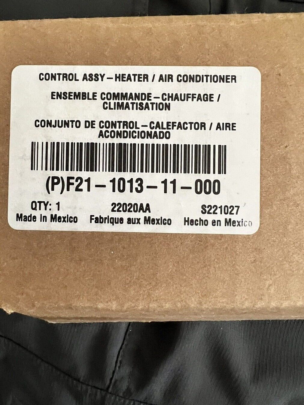 F21-1013-11-000 | Genuine Paccar® Heater Temperature Control