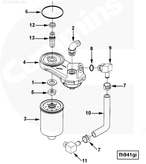 3889181 | Genuine Cummins® Fuel Strainer Bowl Adapter