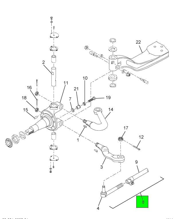 2512816C91 | Genuine International® Tie Rod Tube With Tie Rods