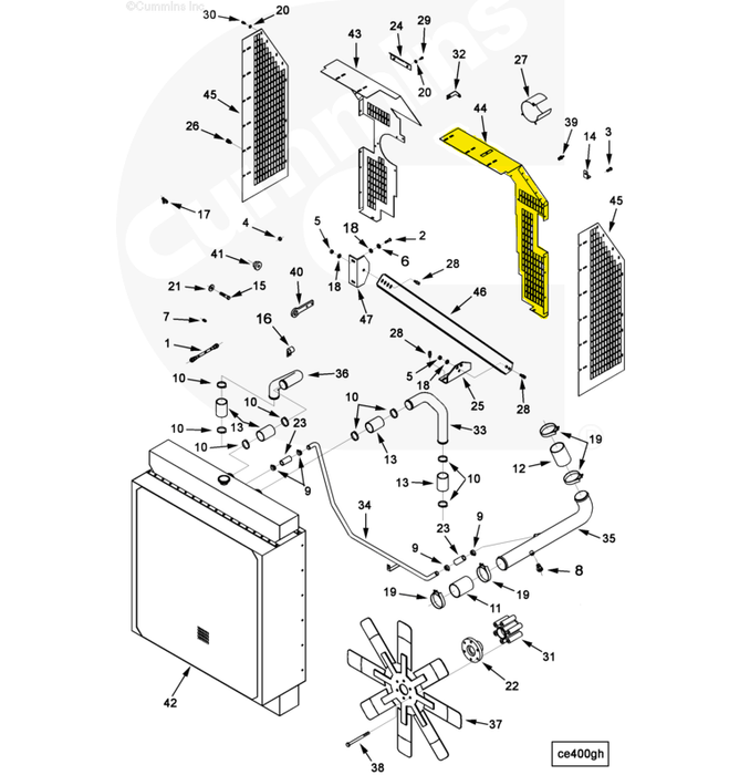 4081006 | Genuine Cummins® Fan Guard Panel