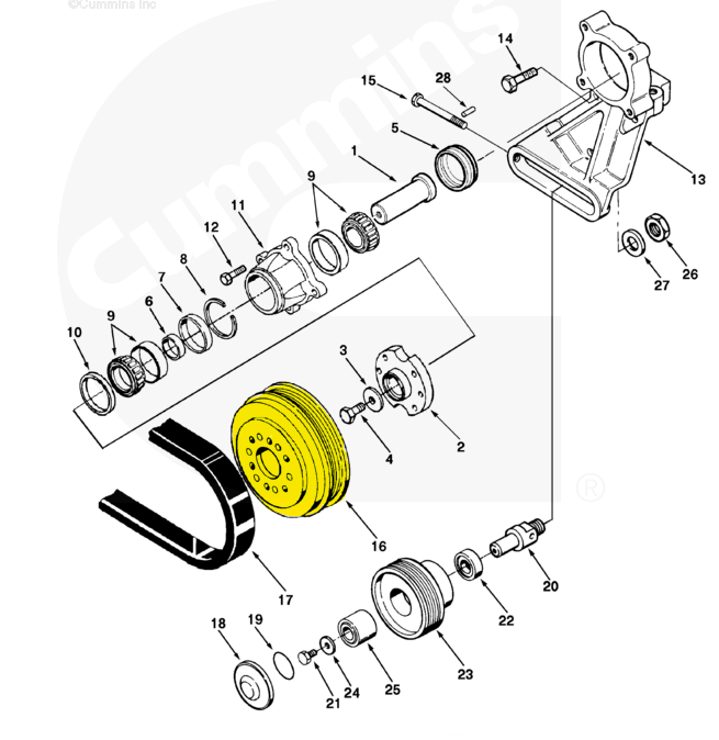 3061825 | Genuine Cummins Onan® Fan Pulley