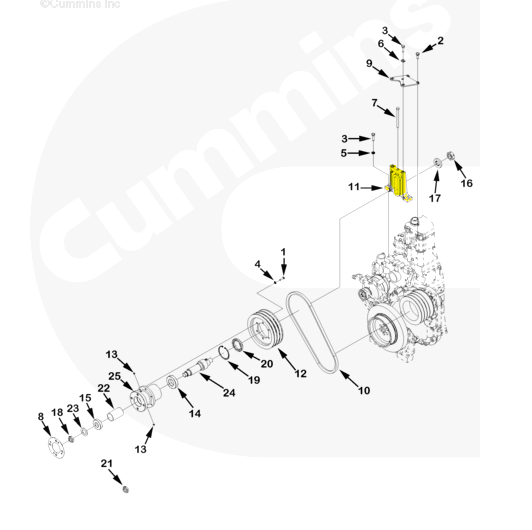 3229284 | Genuine Cummins Onan® Fan Bracket