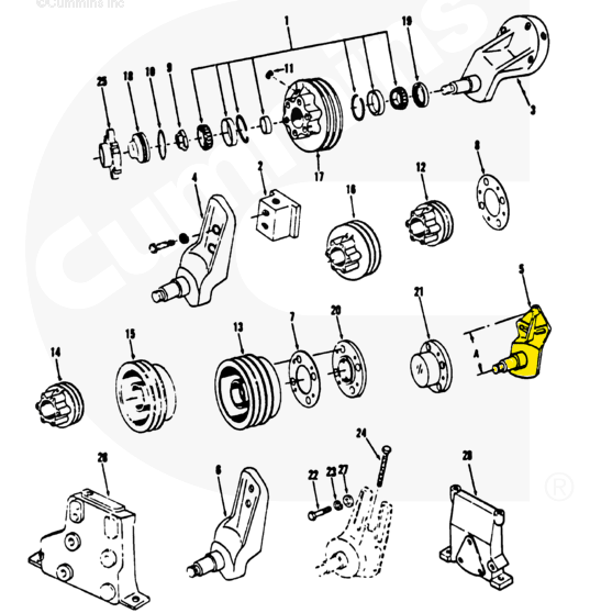 3053367 | Genuine Cummins Onan® Fan Spindle