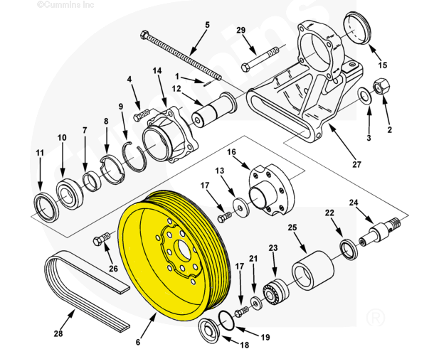 3401513 | Genuine Cummins Onan® Fan Pulley