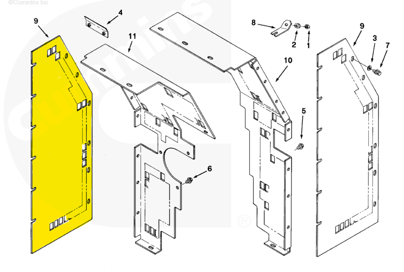 3011291 | Genuine Cummins Onan® Fan Guard Panel