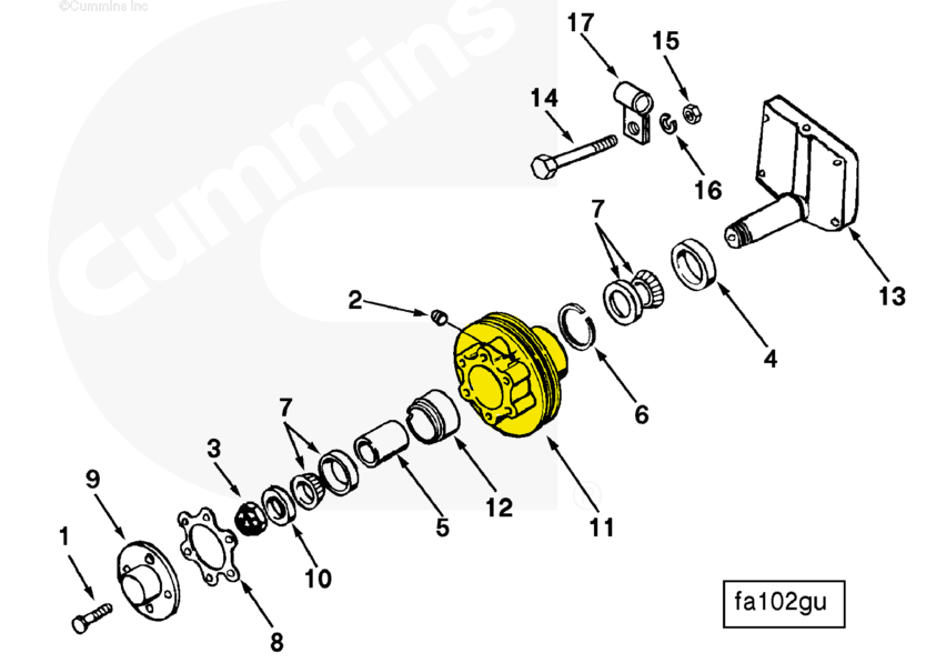 OEM Cummins Onan® - Part Number: 3008641 - Fan Pulley