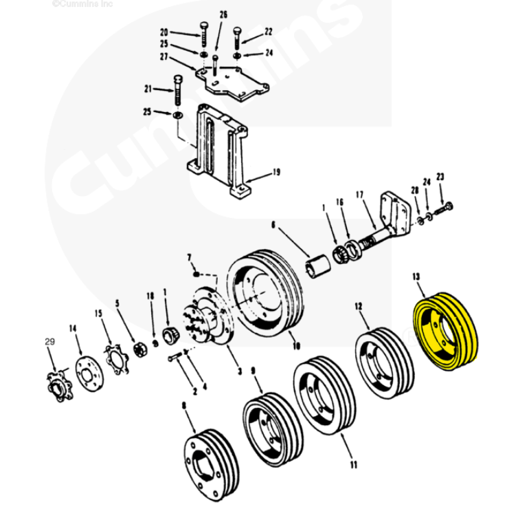 Part/Nr: 213286 - Manufactured by Cummins Onan® Fan Pulley