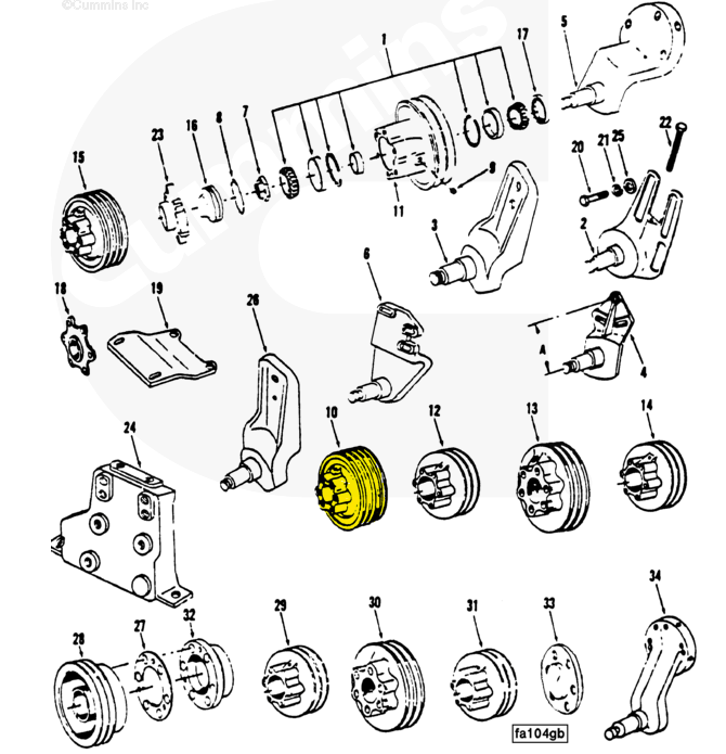 211009 | Genuine Cummins Onan® Fan Pulley