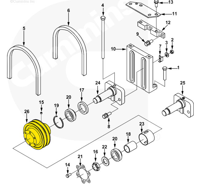 3100392 | Genuine Cummins Onan® Fan Pulley