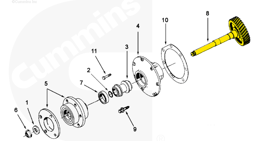 3022757 | Genuine Cummins Onan® Gear And Shaft