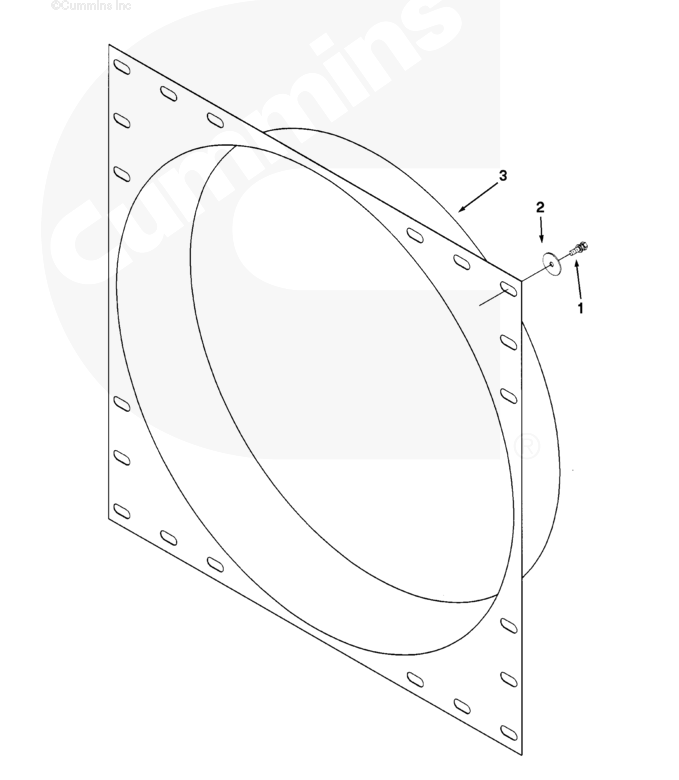 207725 | Genuine Cummins Onan® Engine Cooling Fan Shroud