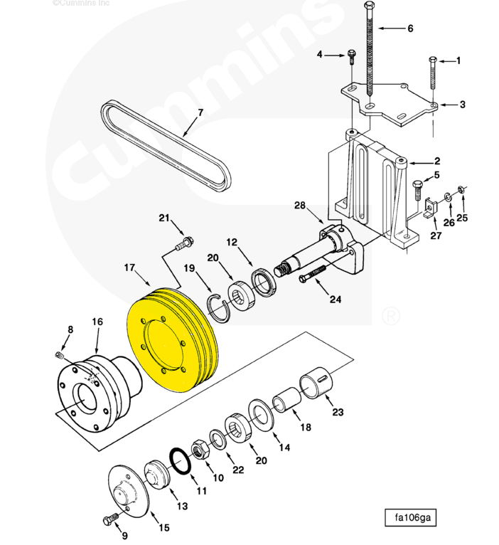 212492 | Genuine Cummins Onan® Fan Pulley