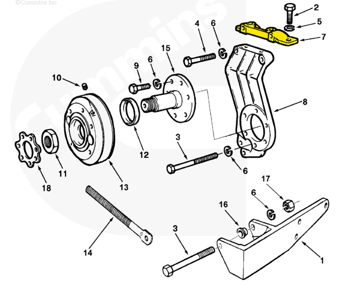 3250754 | Genuine Cummins® Fan Bracket