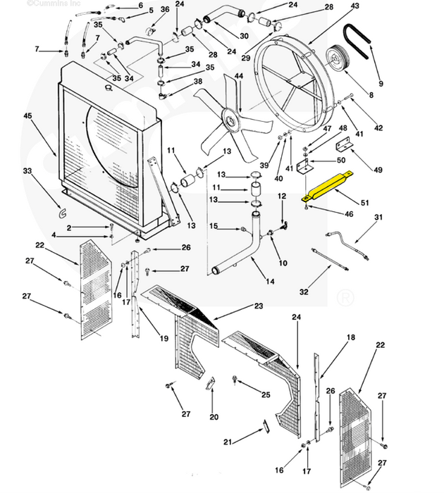 3052317 | Genuine Cummins® Fan Brace