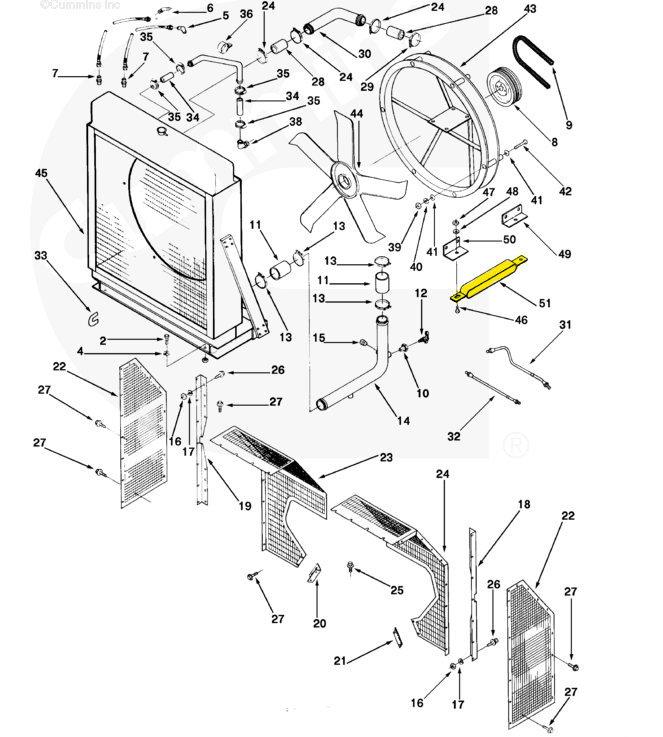 3052317 | Genuine Cummins® Fan Brace