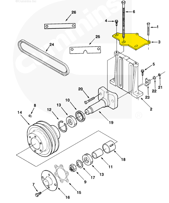 3001168 | Genuine Cummins® Fan Brace