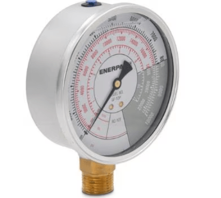 GF10P | Genuine Enerpac® Pressure Gauge, 0 to 10,000 psi, 1/2 in NPTF