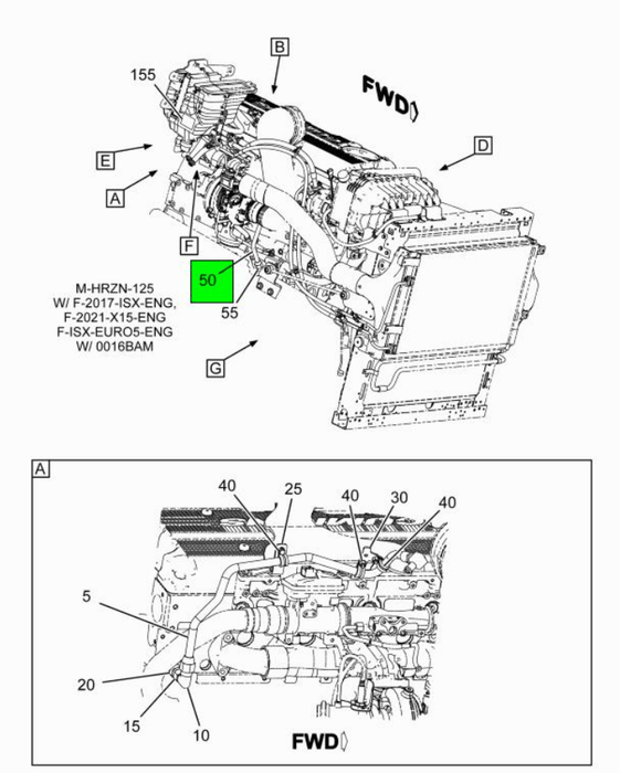 4056725C1 |  Genuine Navistar International® Pipe, Fluid, Assembly, Heater return isx