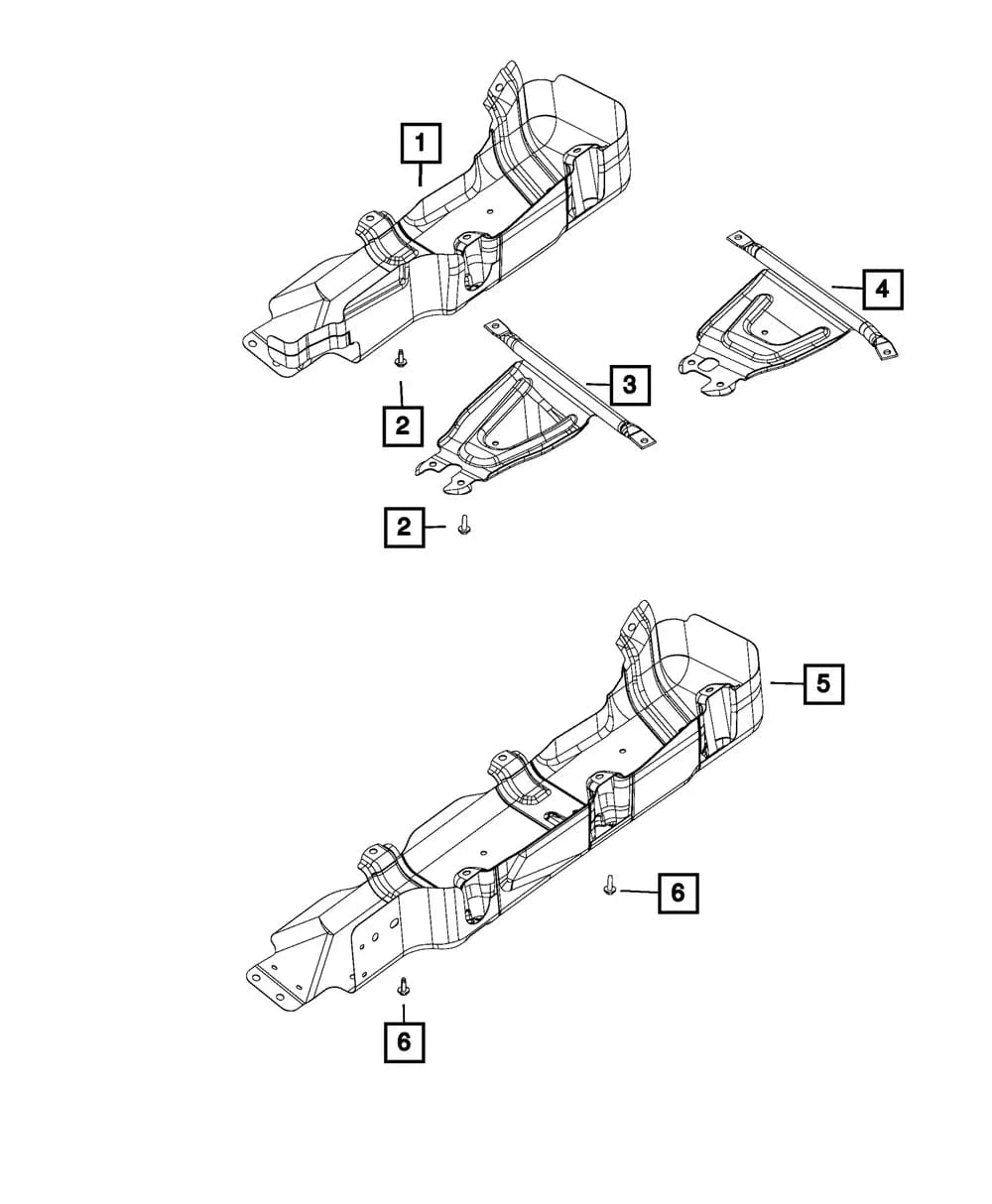 52059747AE | Dorman® Fuel Tank Skid Plate Guard for Jeep Wrangler JK 4 DR