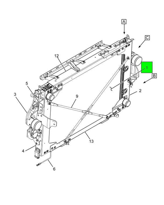 2519443C91 | Genuine International® Radiator - Core And Tanks (Assembly)