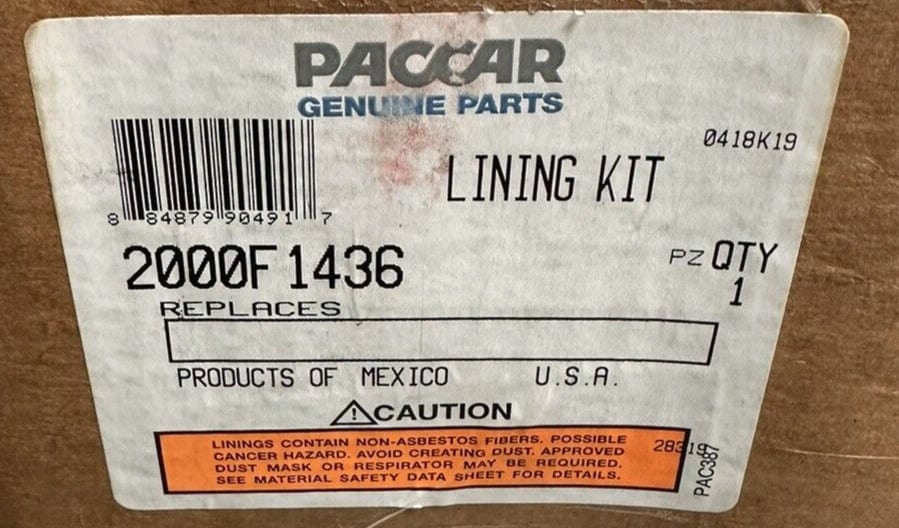 2000F1436 | Genuine Paccar® Lining Kit