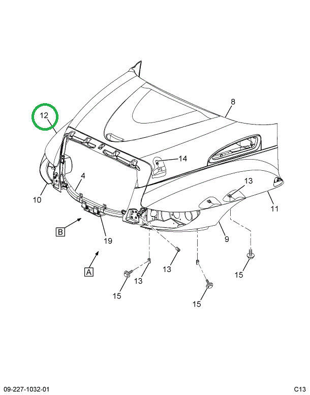 3545398C6 | Genuine International® Panel Hood Rh