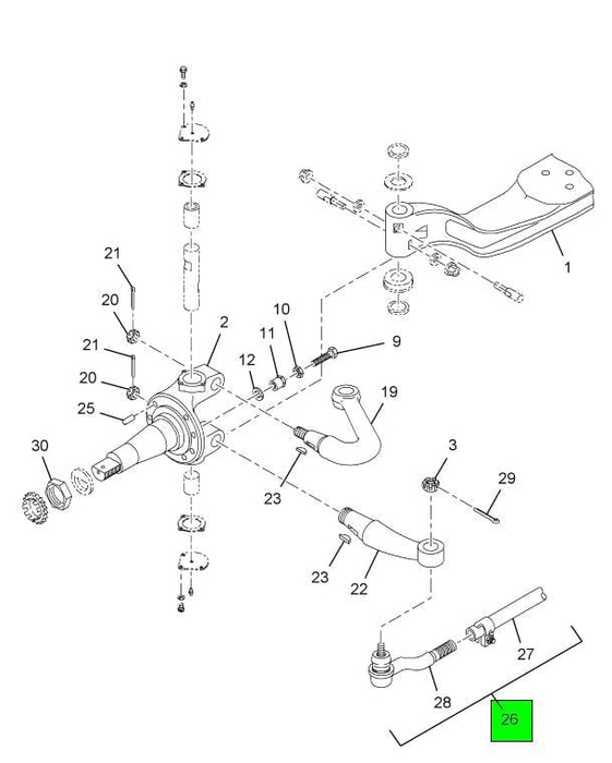 2512816C91 | Genuine International® Tie Rod Tube With Tie Rods