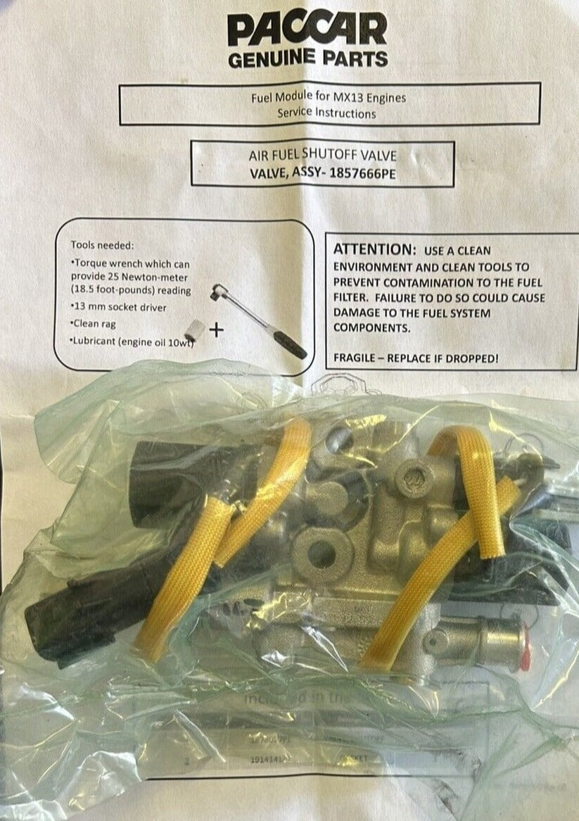 P/N: 1857666PE | Genuine Paccar® Shut-Off Valve Air, Fuel Intake
