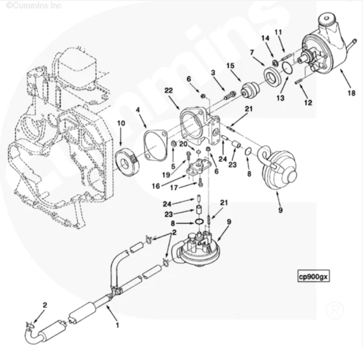 3911503 | Genuine Cummins® Vacuum Pump