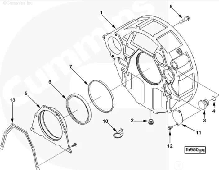 3285957 | Genuine Cummins® New Flywheel Housing