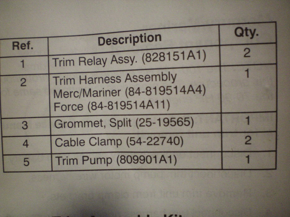 809901A2 | Genuine Mercury Marine® Pump Motor Tilt And Trim