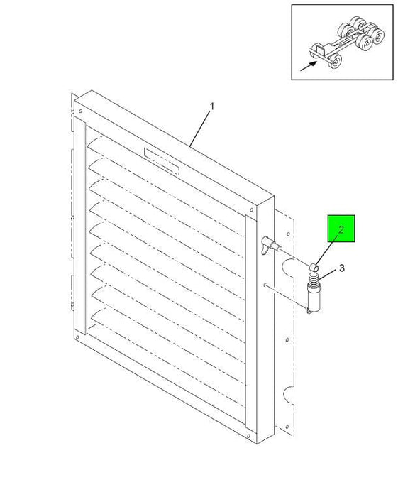 1017-06153-01 | Genuine International® Hydraulic Radiator Control Shutter