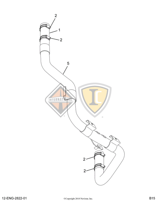 2514576C91 | Genuine International® Coolant Crossover Tube (Kit)