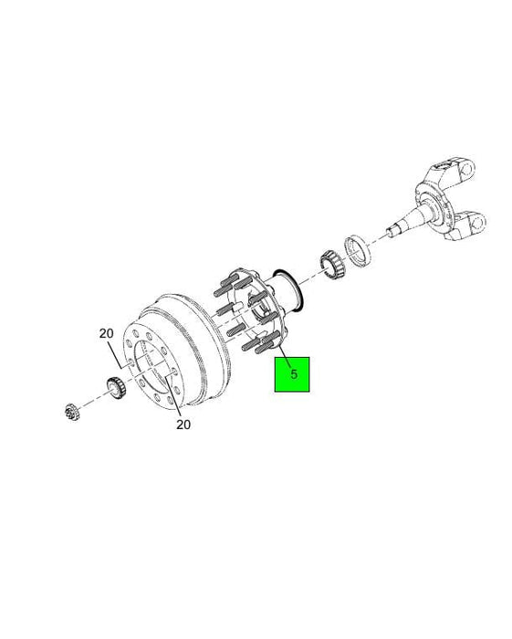 4124617C92 | Genuine International® Front Wheel Aluminum Hub With Rotor (Abs)