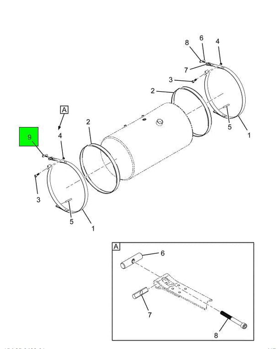 2515207C91 | Genuine International® Fuel Tank Strap Tightening (Kit) (Weight: 5 lbs)