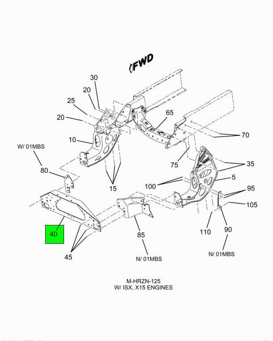 3987735C4 | Genuine International® Frame Crossmember