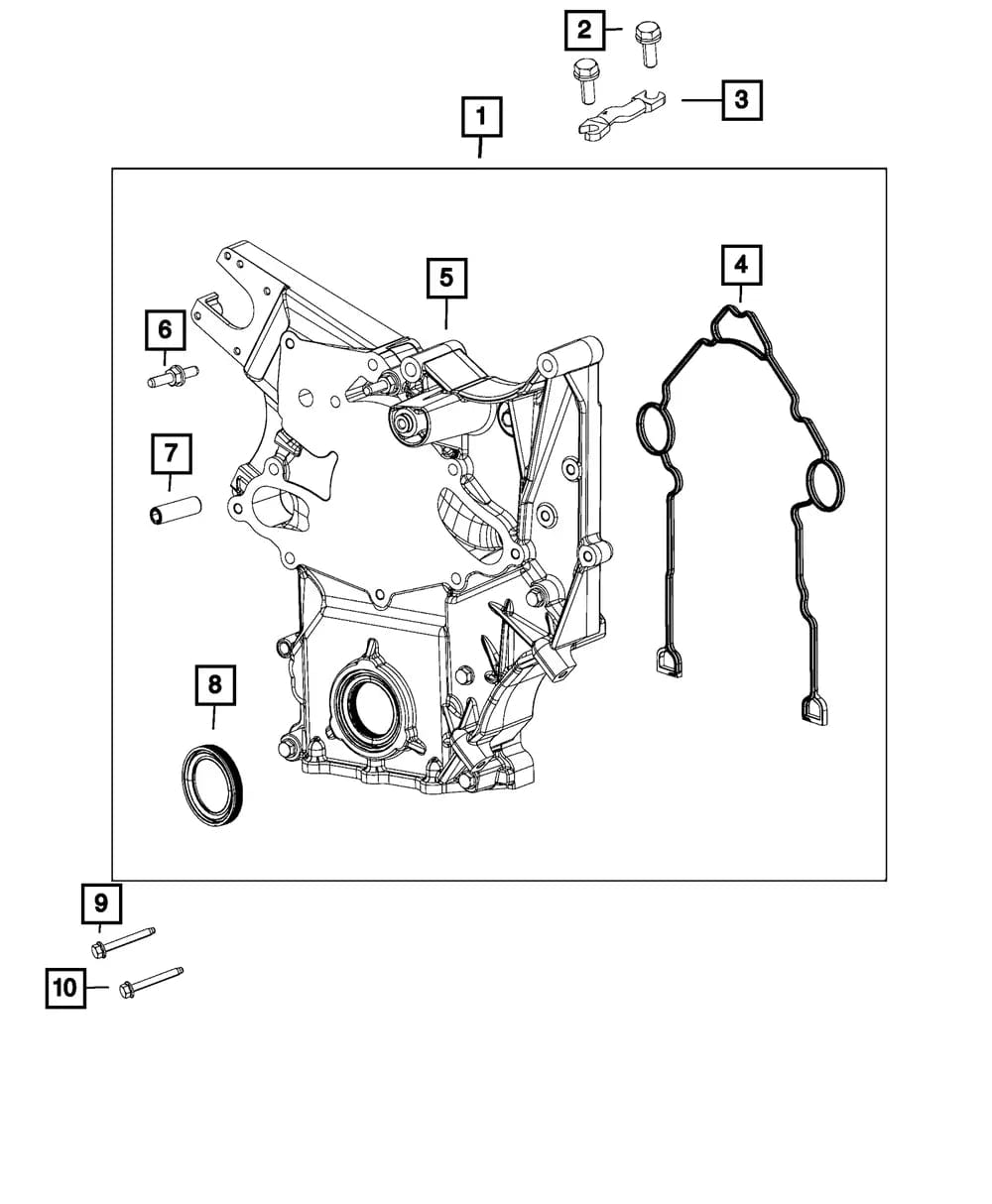 04893128AH | Genuine Mopar® Chain Case Cover