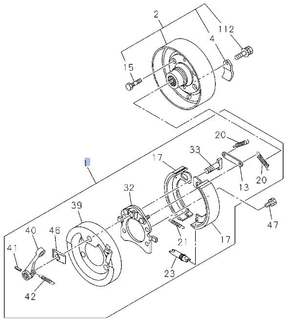 1 987 432 320 | Isuzu® Center Parking Brake Assembly