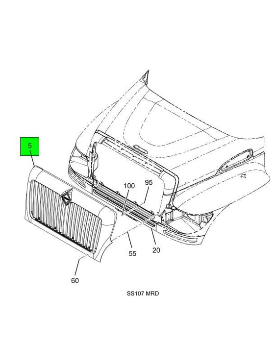 3563805C93 | Genuine International® Grille Assembly