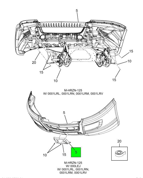 4169766C92 | International® Bumper, Mic W/Radar