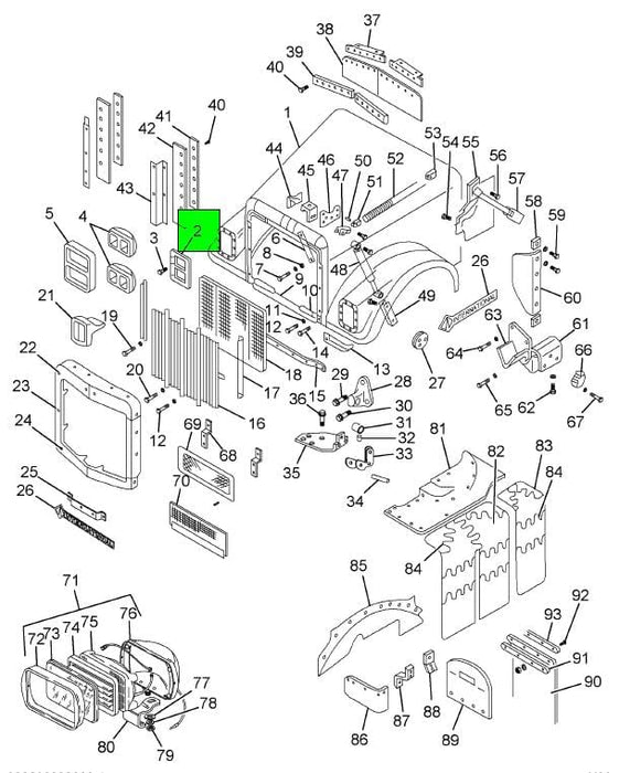 573001C1 | Genuine International® Headlamp Housing