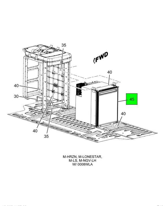 4119026C1 | Genuine International® Refrigerator Cabinet