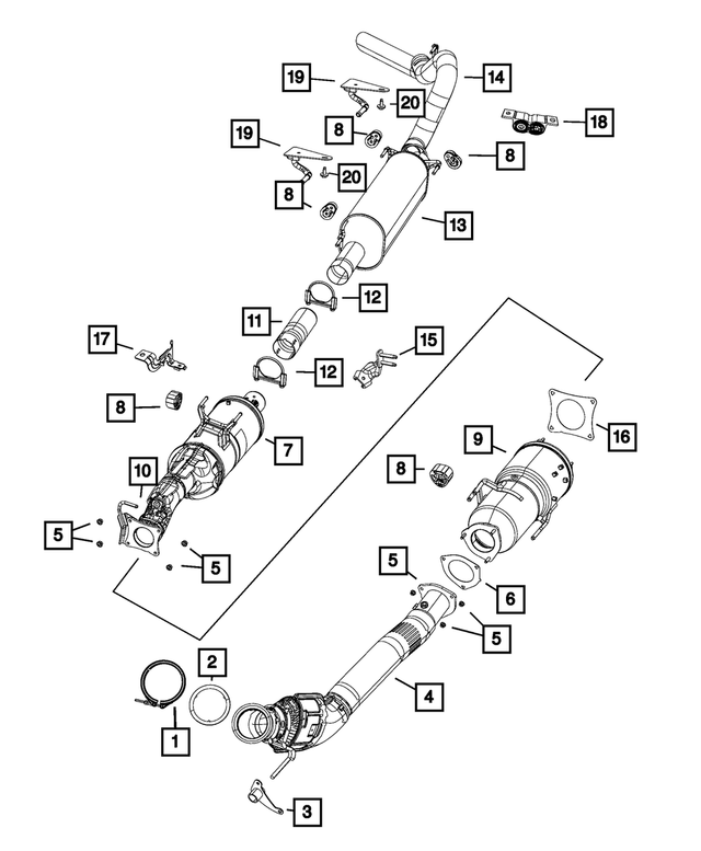 68103161AF | Genuine Mopar® Def Selective Catalyst Filter Cummins 13- 16 6. 7
