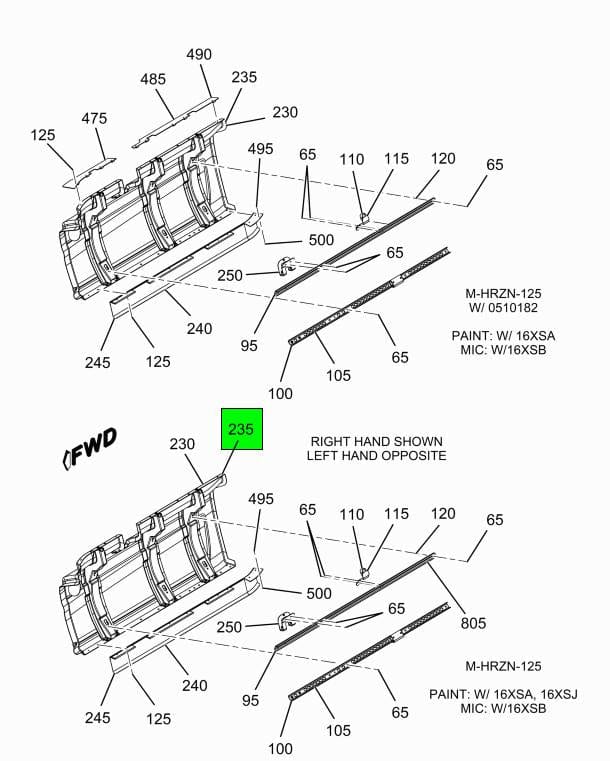 607-12256 | Genuine International® Sleeper Panel (Assembly)