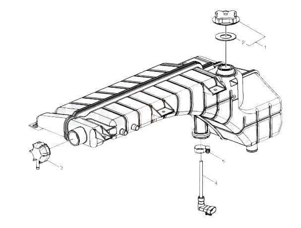 Part/Nr: 21074555 - Manufactured by Volvo® Engine Coolant Reservoir