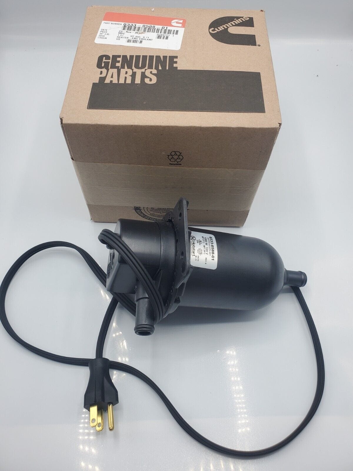 333-0588-01 | Genuine Cummins® Heater-Eng