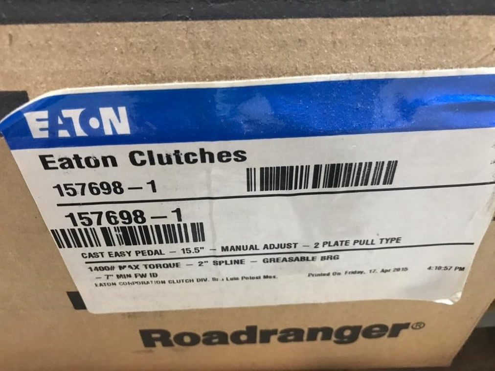 157698-1 | Genuine Eaton® Easy Pedal, 15 1/2" Clutch, Manual Adjust