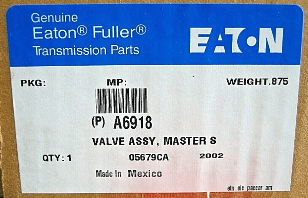 A6918 | Genuine Eaton® Fuller Transmission 18 Speed Shift Valve