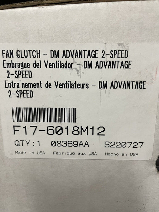 F17-6018M12 | Genuine Paccar® DM Advantage Two-Speed  Fan Cluch